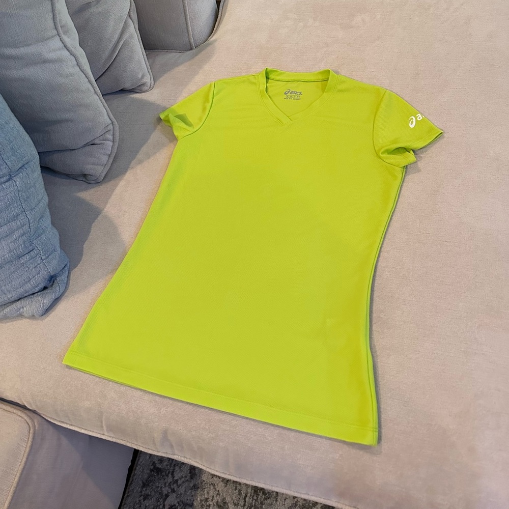 ASICS green workout tee